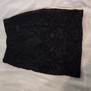 Josie natori beaded lace skirt